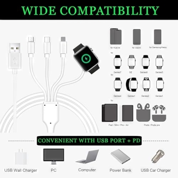 Innovative 4 in 1 Charger Cable for Apple and Android Devices