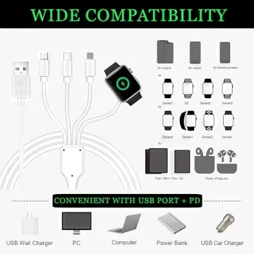 Innovative 4 in 1 Charger Cable for Apple and Android Devices