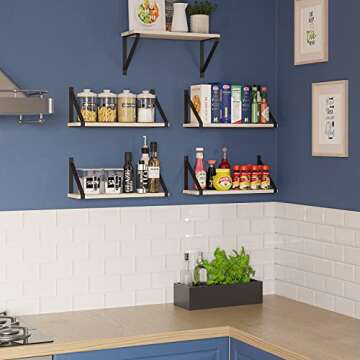 Wallniture Bora Floating Shelves - Rustic Home Storage Solution