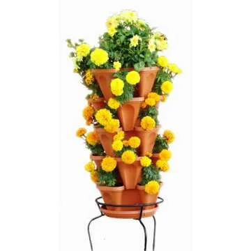 Mr. Stacky TC-1 Planter, Terra Cotta