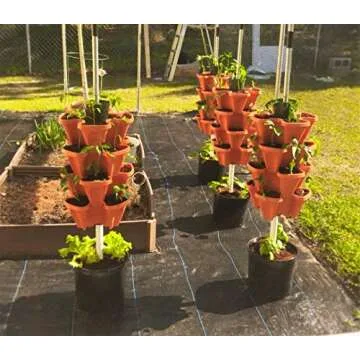 Mr. Stacky TC-1 Planter, Terra Cotta