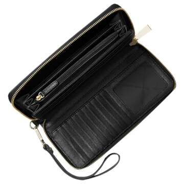Elegant Michael Kors Jet Set Travel Wallet in Black For Everyday Use
