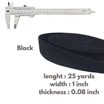 Heavy Cotton Webbing 1 Inch for Crafting and Repairs