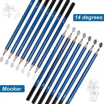 Drawing Pencils Sketch Art Set-40PCS Drawing and Sketch Set Includes 18 Sketching Graphite Pencils,G...