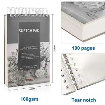 Drawing Pencils Sketch Art Set-40PCS Drawing and Sketch Set Includes 18 Sketching Graphite Pencils,Graphite and Charcoal Pencils,100Pages Sketch Pad and Accessories