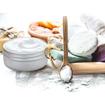 2 Ounce Aluminum Tin Jar Refillable Containers 60 ml Aluminum Screw Lid Round Tin Container Bottle for Cosmetic,Lip Balm, Cream, 12 Pack.