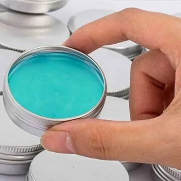 2 Ounce Aluminum Tin Jar Refillable Containers 60 ml Aluminum Screw Lid Round Tin Container Bottle for Cosmetic,Lip Balm, Cream, 12 Pack.