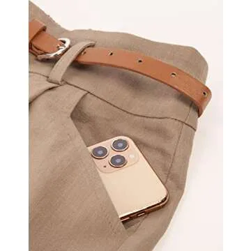 Stylish High Waisted Khaki Shorts for Summer Comfort