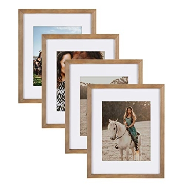 DesignOvation Gallery Wood Photo Frame Set for Display