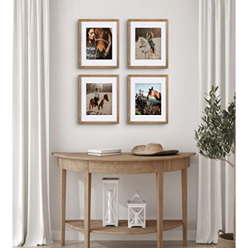 DesignOvation Gallery Wood Photo Frame Set for Display