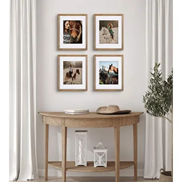 DesignOvation Gallery Wood Photo Frame Set for Display