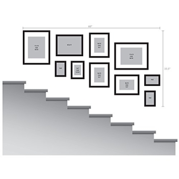 DesignOvation Gallery Wood Photo Frame Set for Display