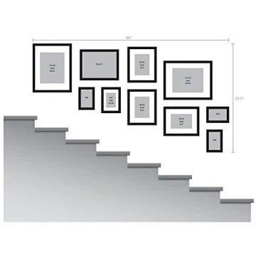 DesignOvation Gallery Wood Photo Frame Set for Display