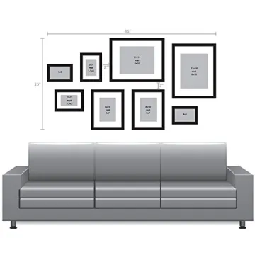 DesignOvation Gallery Wood Photo Frame Set for Display