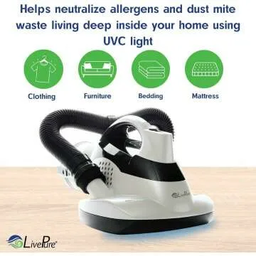 LivePure Ultramite Handheld Vacuum with UVC Light