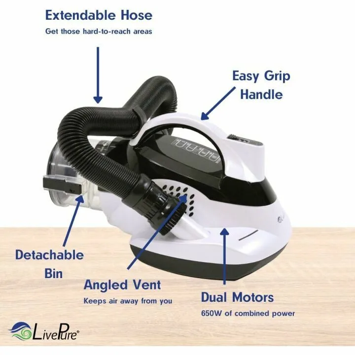 LivePure Ultramite Handheld Vacuum with UVC Light