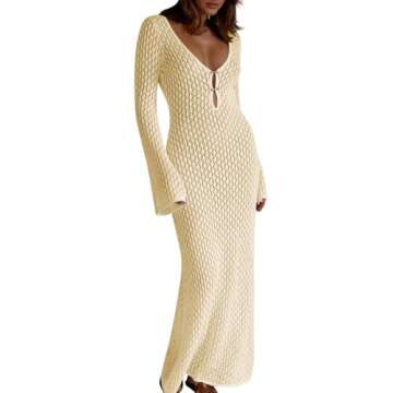 Chic Saodimallsu Crochet Maxi Dress for Beach Style
