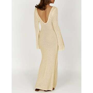 Chic Saodimallsu Crochet Maxi Dress for Beach Style