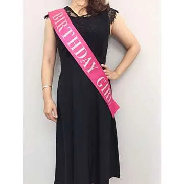 Elegant Birthday Girl Sash with Glitter for Celebrations