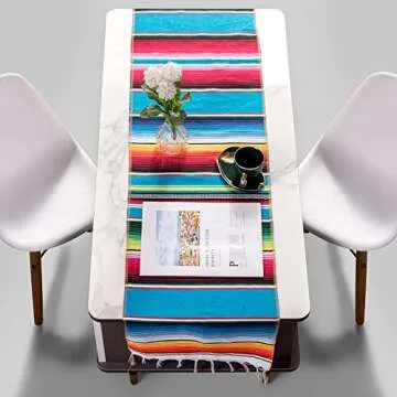 Mexican Table Runner 4Pack for Fiesta Party Decorations