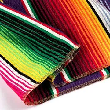 Mexican Table Runner 4Pack for Fiesta Party Decorations
