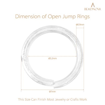 BEADNOVA 7mm Jump Rings for Jewelry Crafting and Repairs