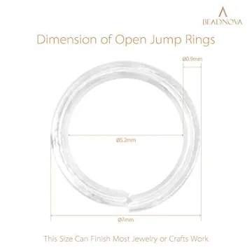 BEADNOVA 7mm Jump Rings for Jewelry Crafting and Repairs