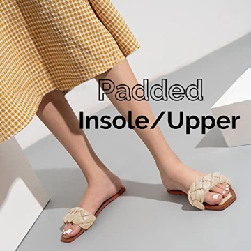 Trish Lucia Women's Braided Strap Sandals Stylish Comfort