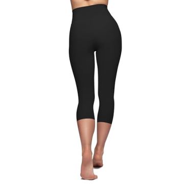 High Waisted Capri Leggings - Soft Tummy Control Pants
