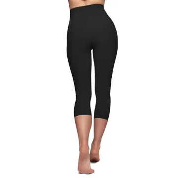 High Waisted Capri Leggings - Soft Tummy Control Pants