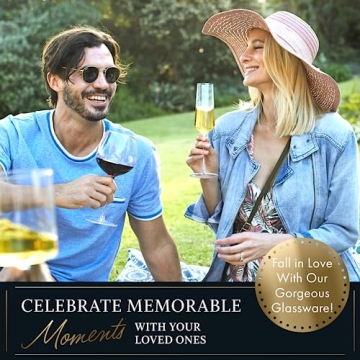 Elegant Elixir Champagne Flutes - Set of 4 Crystal Glasses