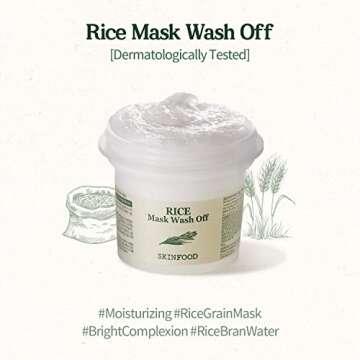 SKINFOOD Rice Mask Wash Off 3.5oz / Gently Exfoliates the Skin/Softening with Nutrient Rich Rice