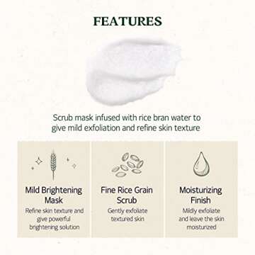 SKINFOOD Rice Mask Wash Off 3.5oz / Gently Exfoliates the Skin/Softening with Nutrient Rich Rice