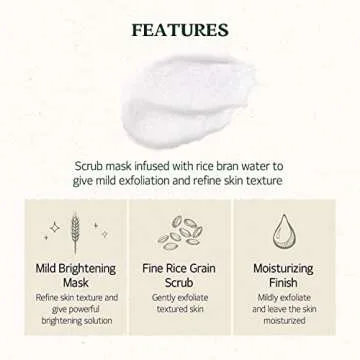 SKINFOOD Rice Mask Wash Off 3.5oz / Gently Exfoliates the Skin/Softening with Nutrient Rich Rice