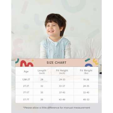 HOMEAL Summer Toddler Sleep Sack 12 Months to 7 Years