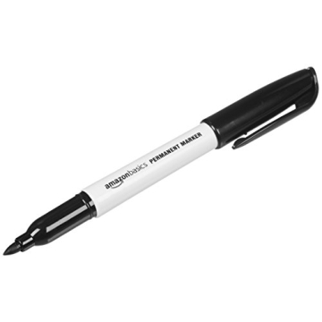 Amazon Basics Fine Tip Permanent Markers for Office and School
