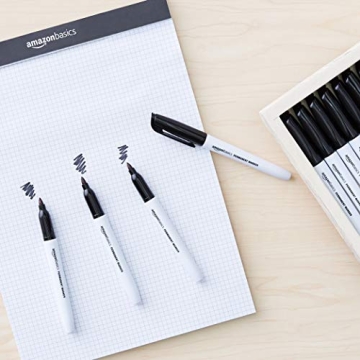 Amazon Basics Fine Tip Permanent Markers for Office and School
