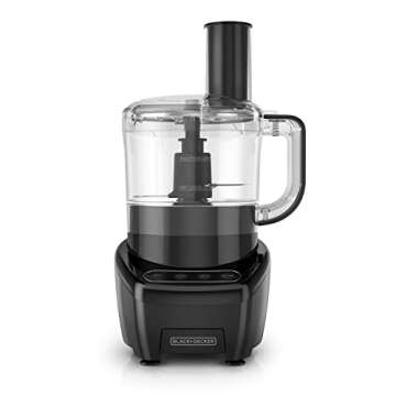BLACK+DECKER Food Processor and Vegetable Chopper, Stainless Steel Blade, 8-Cup Capacity, 450W Power...