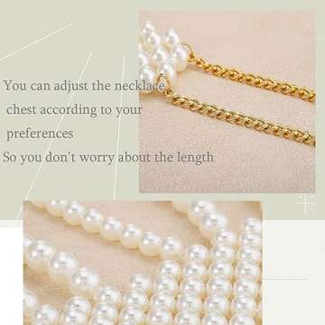 Bmirth Pearl Shawl Body Chain Pearl Shoulder Necklaces Body Jewelry Sexy Bra Tassel Body Chain Summer Beach Body Accessories Nightclub Party Body Chains (Shoulder necklace)