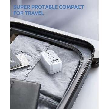 DoAce 220V to 110V Converter with USB Charging Ports