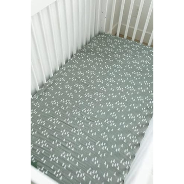 Pines Muslin Crib Sheet by Mebie Baby for Modern Nurseries