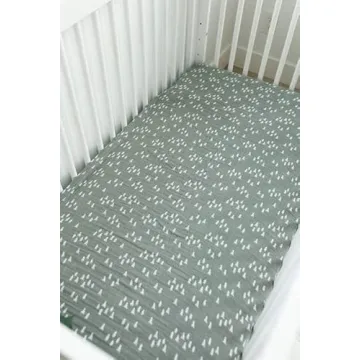 Pines Muslin Crib Sheet by Mebie Baby for Modern Nurseries