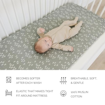 Pines Muslin Crib Sheet by Mebie Baby for Modern Nurseries