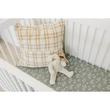 Pines Muslin Crib Sheet by Mebie Baby for Modern Nurseries