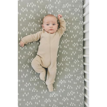 Pines Muslin Crib Sheet by Mebie Baby for Modern Nurseries