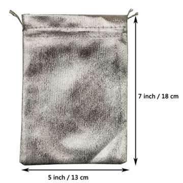 BEAVOING 100 Pack Gold Organza Gift Bags 5x7 Inches