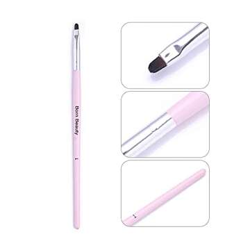 BornBeauty 4pcs Cuticle Nail Cleaning Brush Pink Blue Gel Nail Art Brush Round Handle Powder Dust Clean Pen Manicure Nail Art Tool (4Colors)