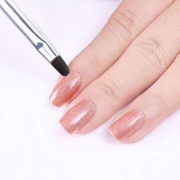 BornBeauty 4pcs Cuticle Nail Cleaning Brush Pink Blue Gel Nail Art Brush Round Handle Powder Dust Clean Pen Manicure Nail Art Tool (4Colors)