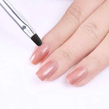 BornBeauty 4pcs Cuticle Nail Cleaning Brush Pink Blue Gel Nail Art Brush Round Handle Powder Dust Clean Pen Manicure Nail Art Tool (4Colors)