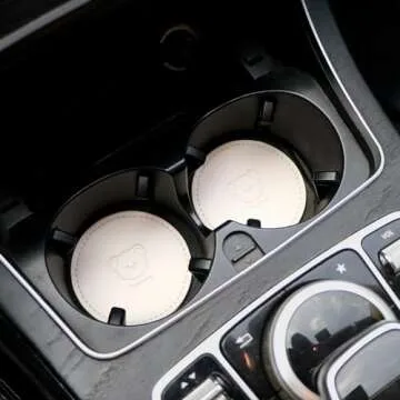 Cute Leather Car Cup Coasters for Women – 2PCS